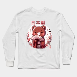 japanese teddy with KImono Long Sleeve T-Shirt
